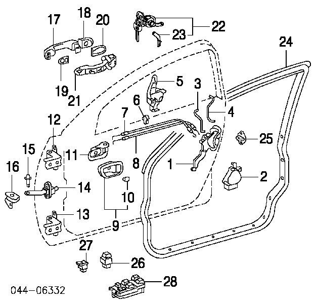  Asegurador puerta delantera para Toyota RAV4 2 