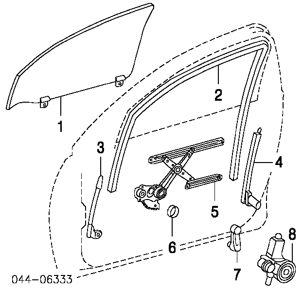 Motor elevalunas, puerta delantera izquierda 8572042070 Toyota