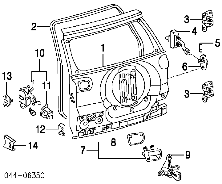  Manecilla de puerta de maletero exterior para Toyota RAV4 2 