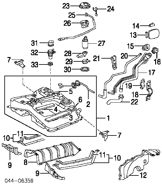 2322128030 Toyota bomba de combustible eléctrica sumergible