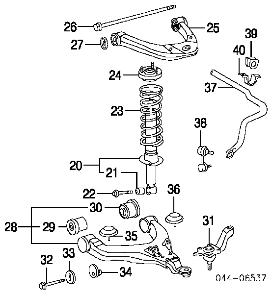 9090389012 Toyota silentblock de amortiguador delantero