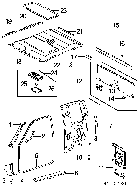 Clips Fijación, revestimiento puerta 6777130070 Toyota