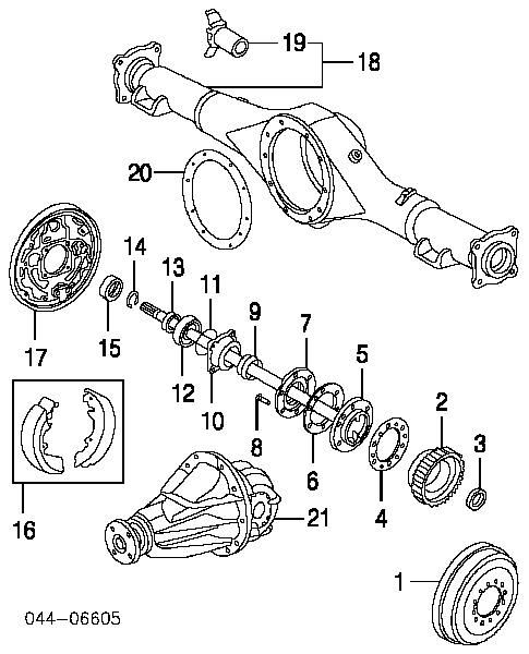 J9031050001 VAG anillo retén de semieje, eje trasero, interior