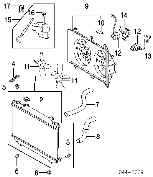  Válvula de vaciado del radiador de refrigeración para Toyota Hilux KUN25