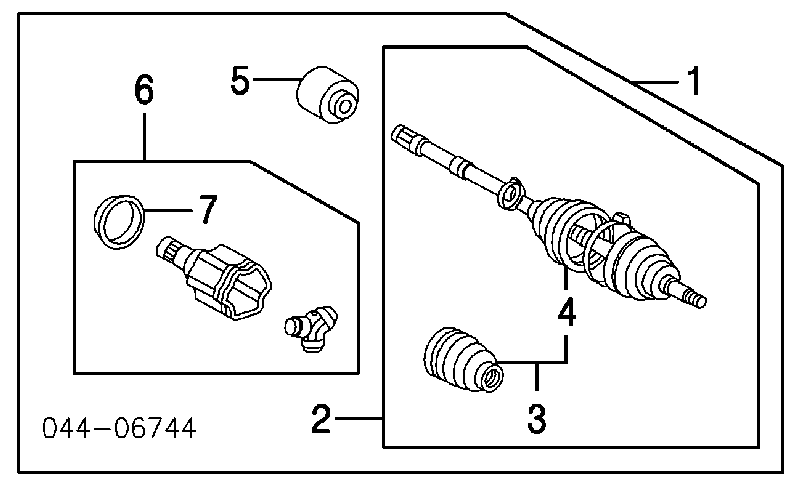 Árbol de transmisión delantero izquierdo 665245 Cardone