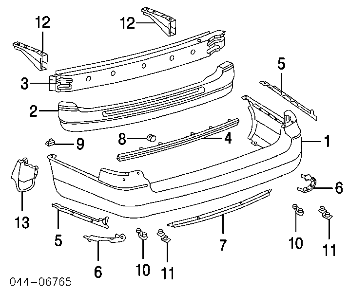 9046705107 Toyota clips de fijación de pasaruedas de aleta delantera