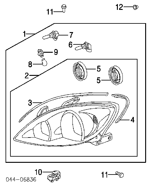  Soporte(Adaptador)Para Montaje De Faros Delanteros para Toyota Previa ACR3