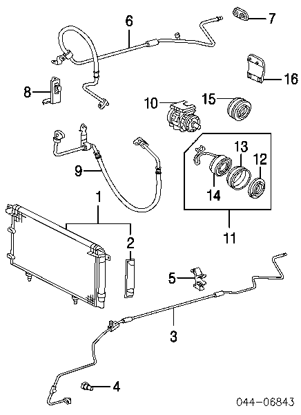 8832048080 Toyota compresor de aire acondicionado