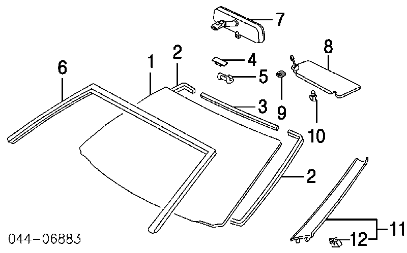 87810AA011 Toyota retrovisor interior