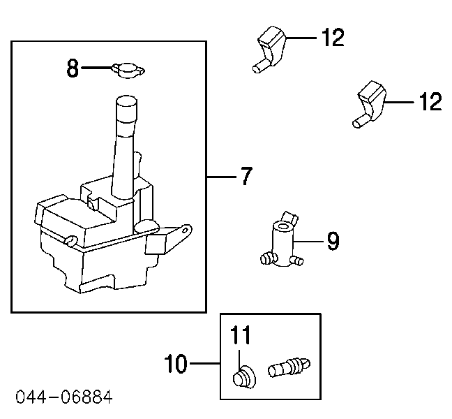 Tapa de depósito del agua de lavado 8531616070 Toyota