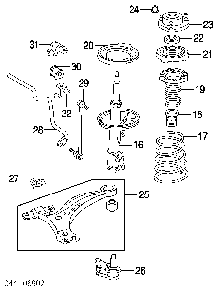 4851049655 Toyota amortiguador delantero derecho