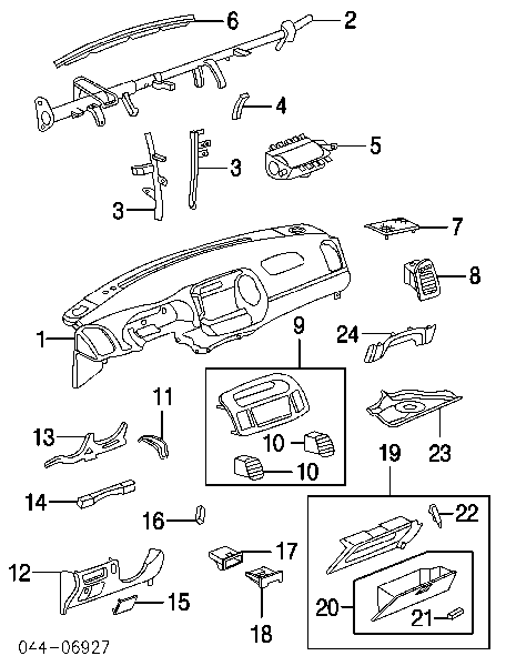  Cerradura de guantera para Toyota Avensis LCM