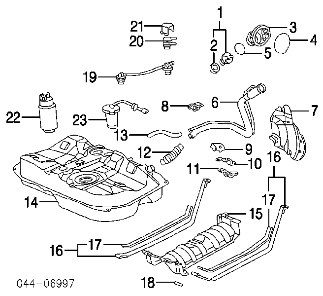 Bomba de combustible 232210A040 Toyota