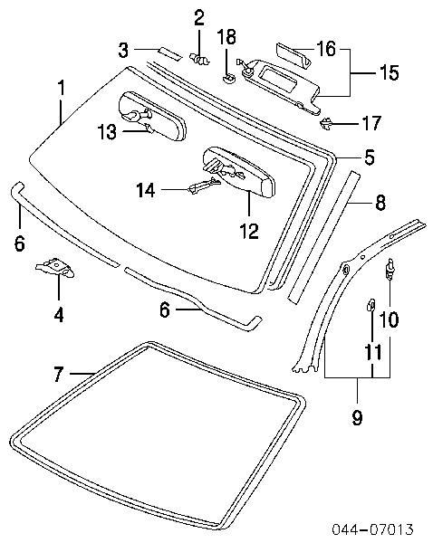 Espejo interior 87810AA010 Toyota