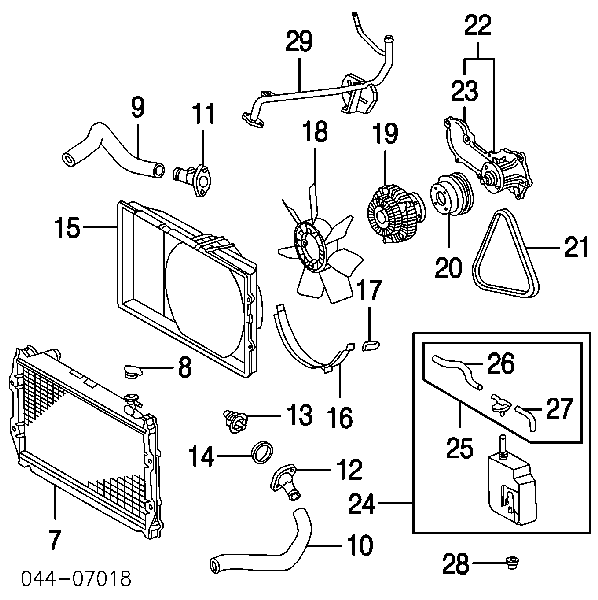  Junta, termostato para Toyota 4 Runner N130