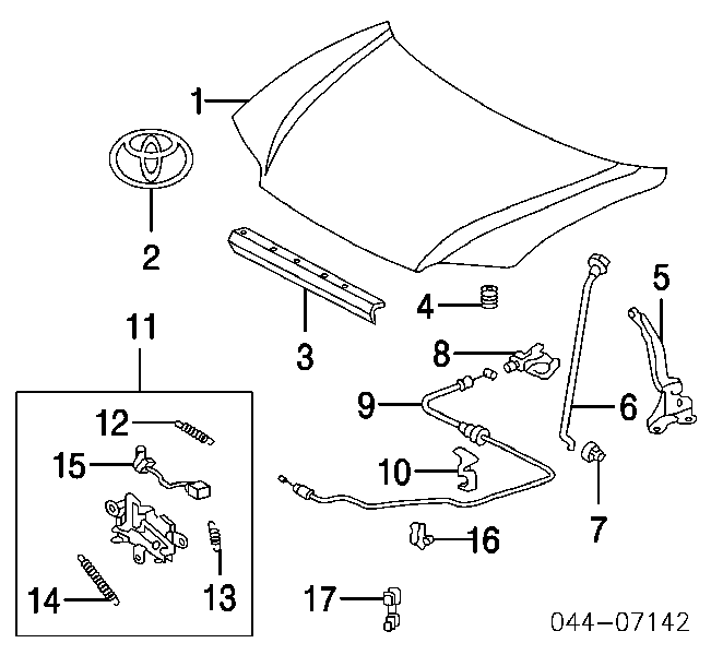  Capó del motor para Toyota Echo 