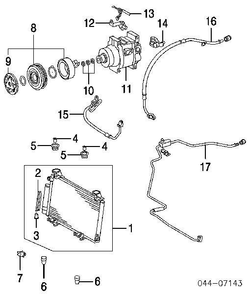 883205204084 Toyota compresor de aire acondicionado