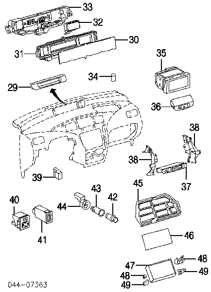 Sensor de temperatura del interior 8862547021 Toyota/Lexus