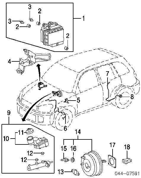 8954642030 Toyota sensor abs trasero izquierdo