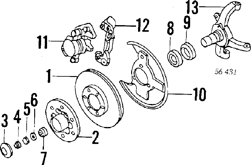 94242913 Isuzu cojinete de rueda delantero