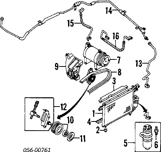 8970956580 Honda receptor-secador del aire acondicionado