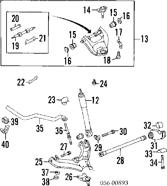 8944386522 Isuzu amortiguador delantero