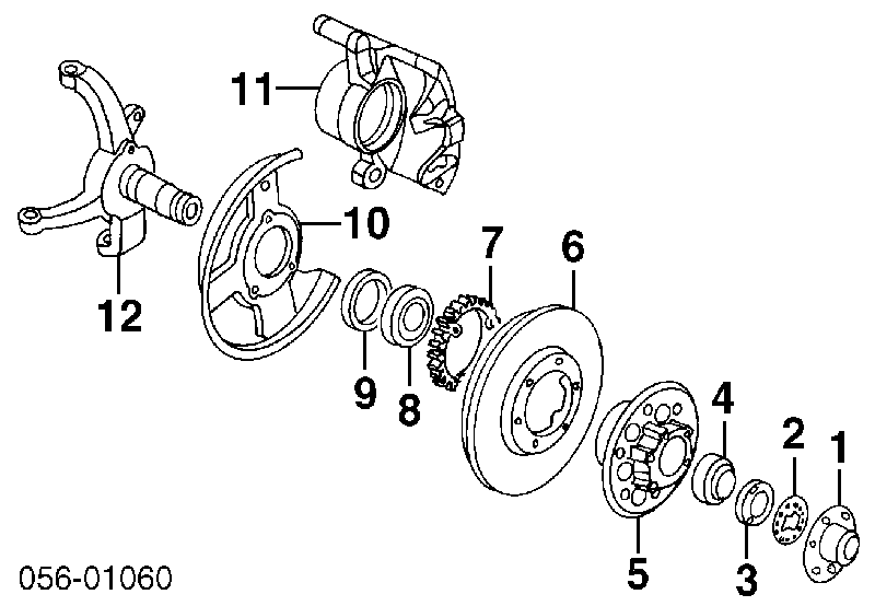 8970460800 Isuzu freno de disco delantero