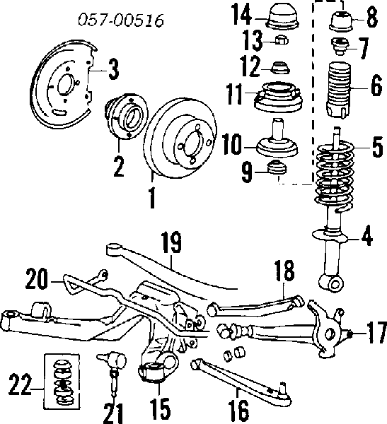 MB515701 Mitsubishi amortiguador trasero