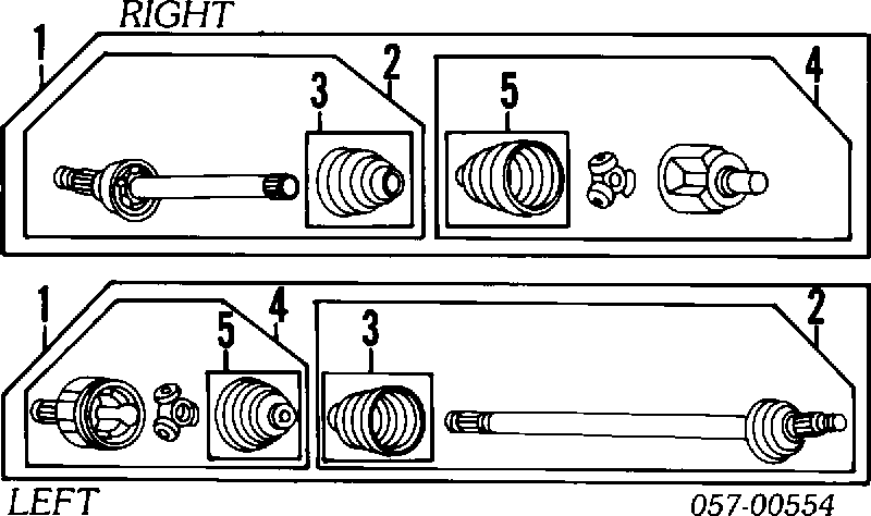 XB526905 Mitsubishi fuelle, árbol de transmisión delantero exterior