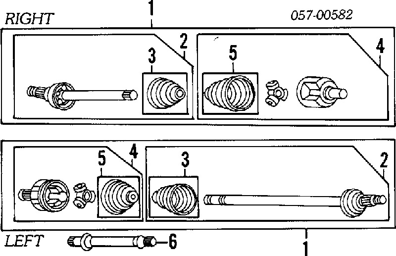 MB526545 Mitsubishi árbol de transmisión delantero izquierdo