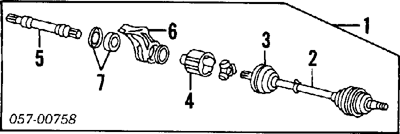  Árbol de transmisión delantero derecho para Mitsubishi Space Wagon N3W, N4W