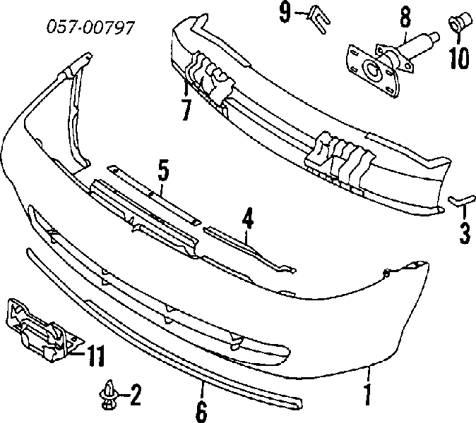  Parachoques delantero para Mitsubishi Eclipse 1 