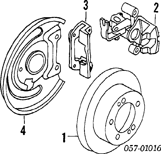 RMB587961 Mitsubishi pinza de freno trasero derecho