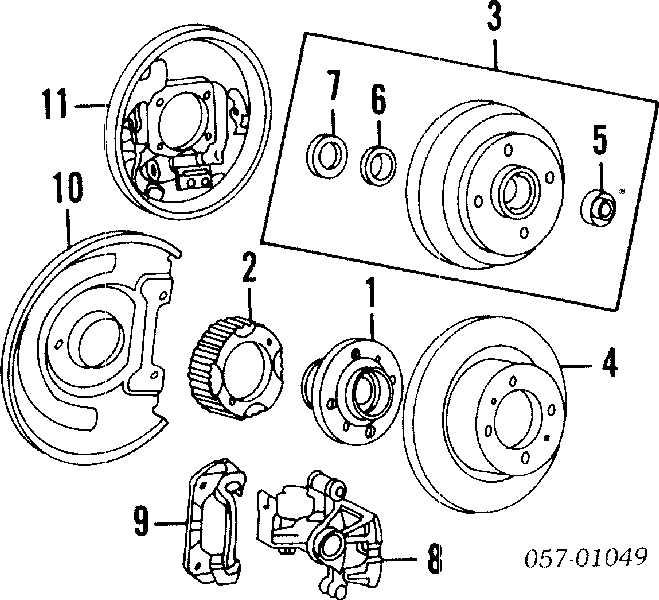 RMB699671 Mitsubishi pinza de freno trasero derecho