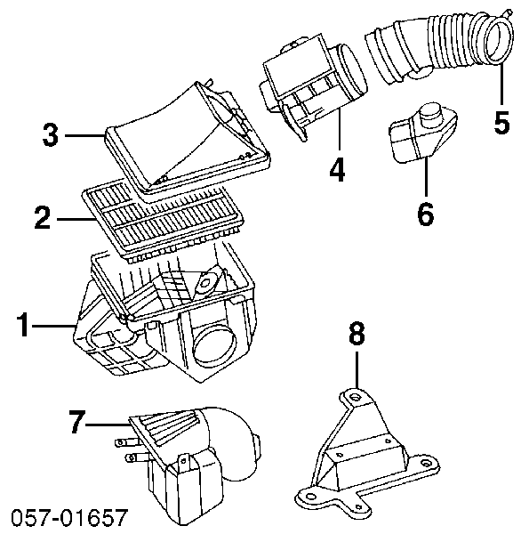 Manguito, alimentación de aire MR266308 Mitsubishi