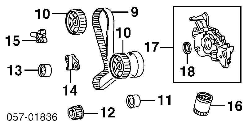 MD372249 Mitsubishi anillo retén, cigüeñal frontal