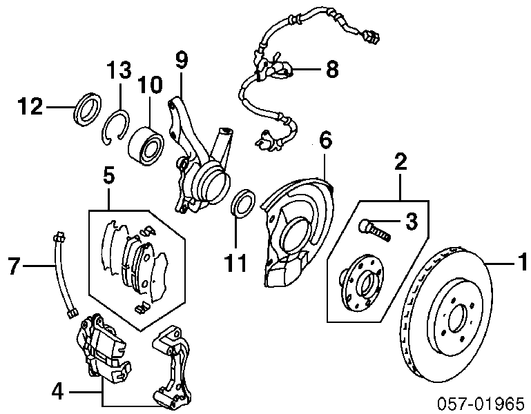 RMB928408 Mitsubishi pinza de freno delantera izquierda