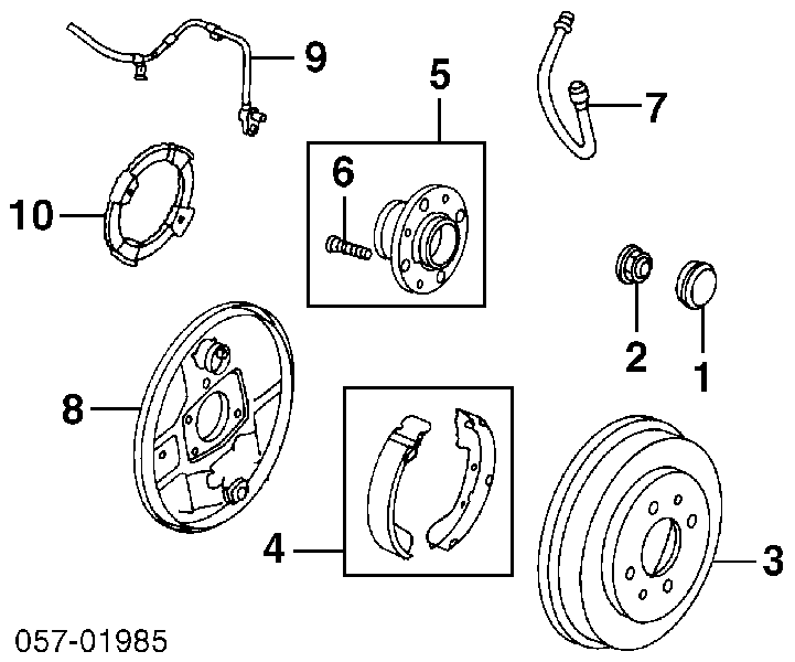 MB857581 Mitsubishi tubo flexible de frenos trasero