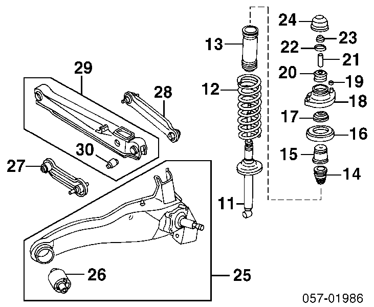 MMB809230 Mitsubishi brazo suspension (control trasero inferior izquierdo)