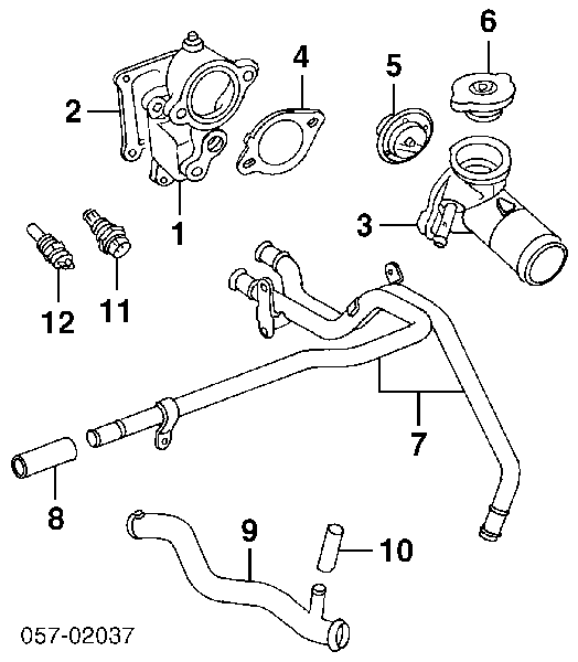 Sensor de temperatura del refrigerante Y70118510 Mazda