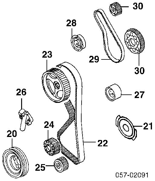  Polea, cigüeñal para Chrysler Sebring JR