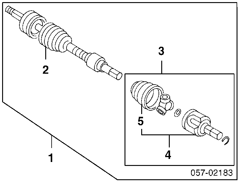 MR446051 Mitsubishi fuelle, árbol de transmisión delantero exterior