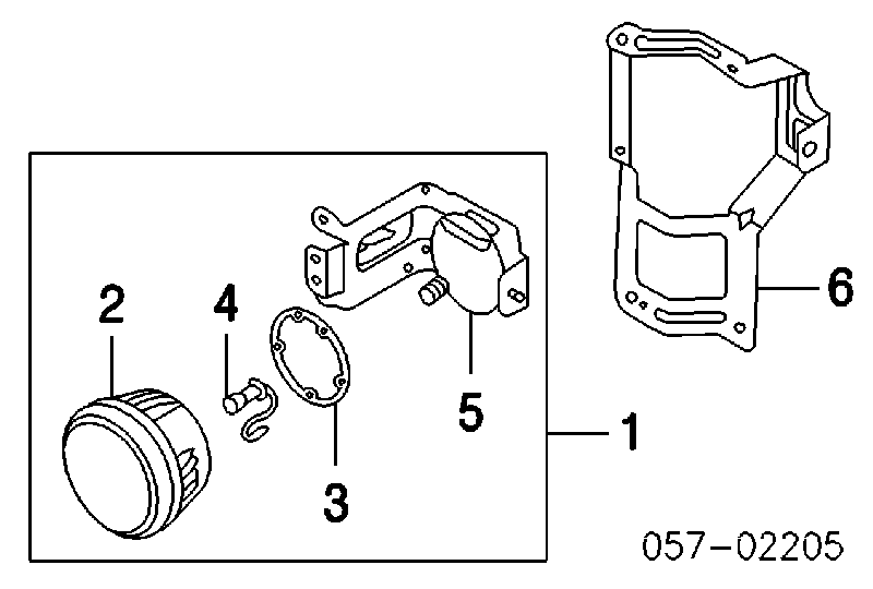 MR517914 Mitsubishi soporte, faro antiniebla derecho