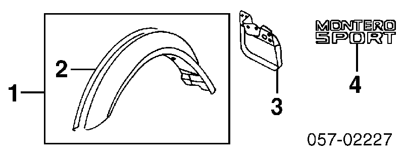  Ensanchamiento, guardabarros delantero izquierdo para Mitsubishi Montero K8, K9