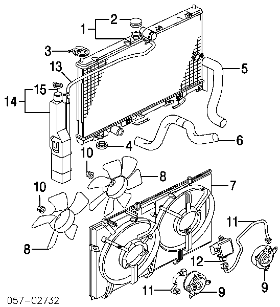  Motor de ventilador, Refrigeración, derecho para Mitsubishi ASX GA