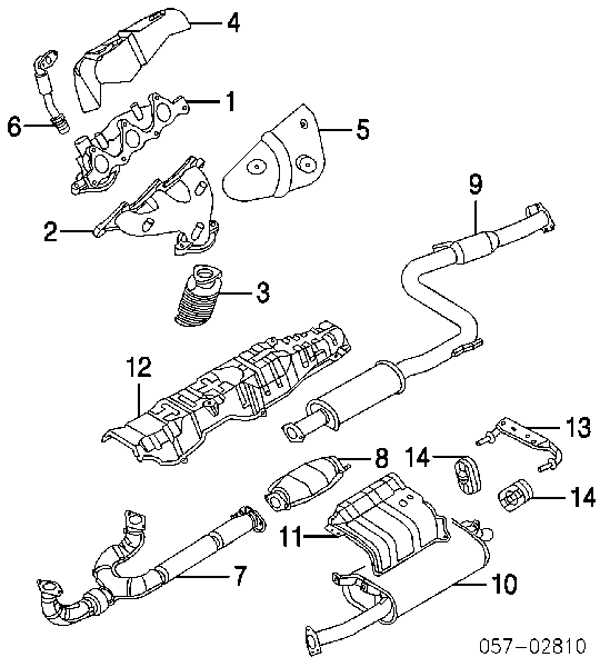 MMB906124 Mitsubishi soporte, silenciador