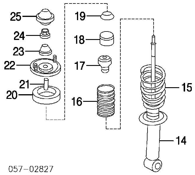 MR311114 Mitsubishi soporte amortiguador trasero