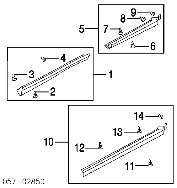 MMR280579 Mitsubishi clip, tubuladura de sujeción, alféizar de la puerta