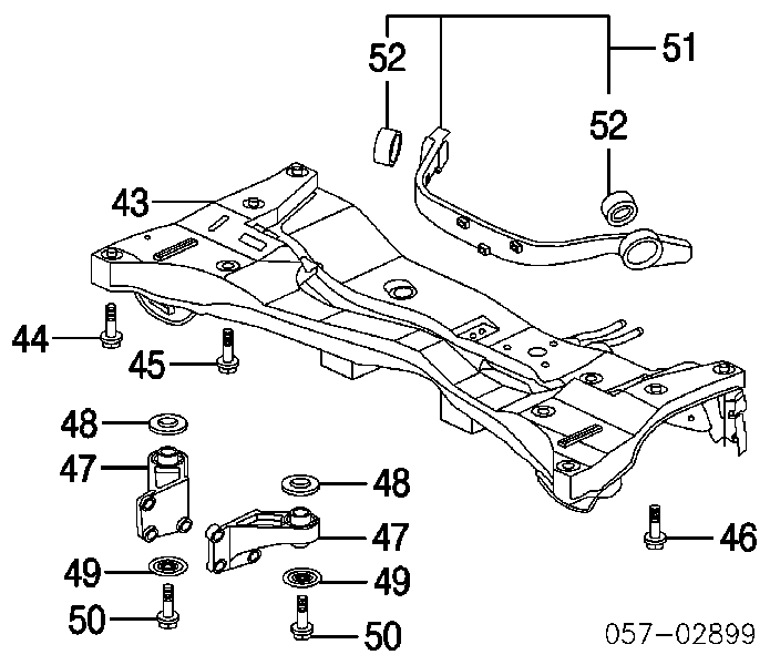  Subchasis trasero soporte motor para Mitsubishi Outlander 1 