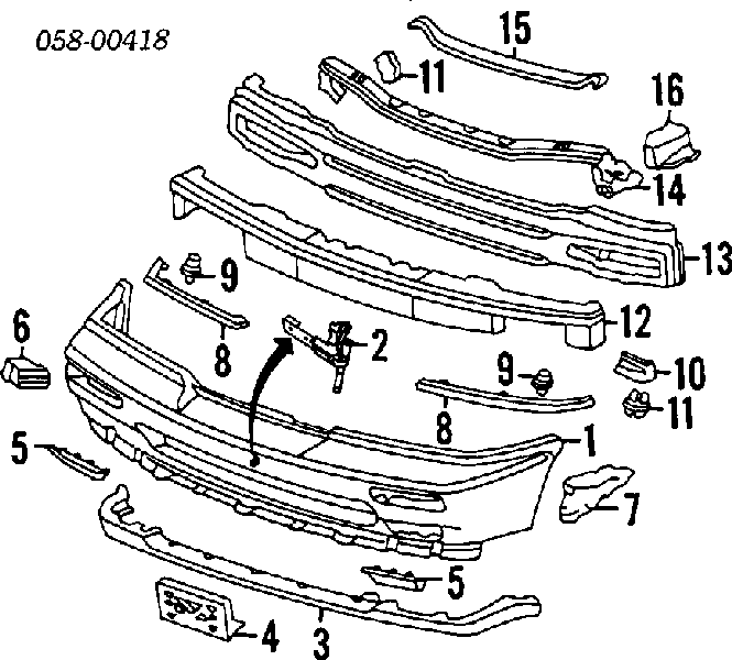 90116SP0003 Honda clips de fijación de parachoques delantero